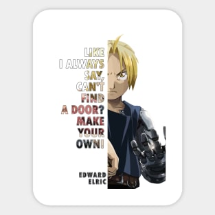 Edward Elric Quote Full Metal Alchemist Sticker